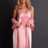 Reflection Satin Robe Set Front Robe and Nightie