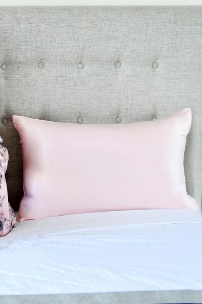 silk pillowcase pink