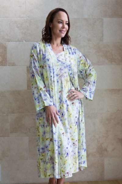 seraphina bamboo long nightie robe set